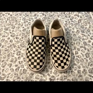 Vans checkerboard classic slip on shoes